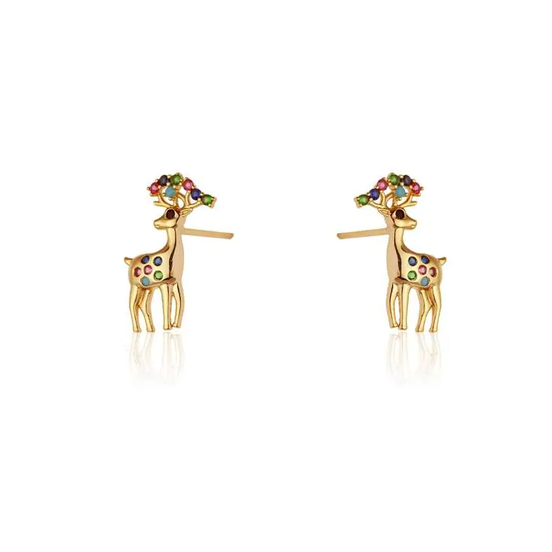 ⁨Stainless steel earrings reindeer stick KST1846⁩ at Wasserman.eu