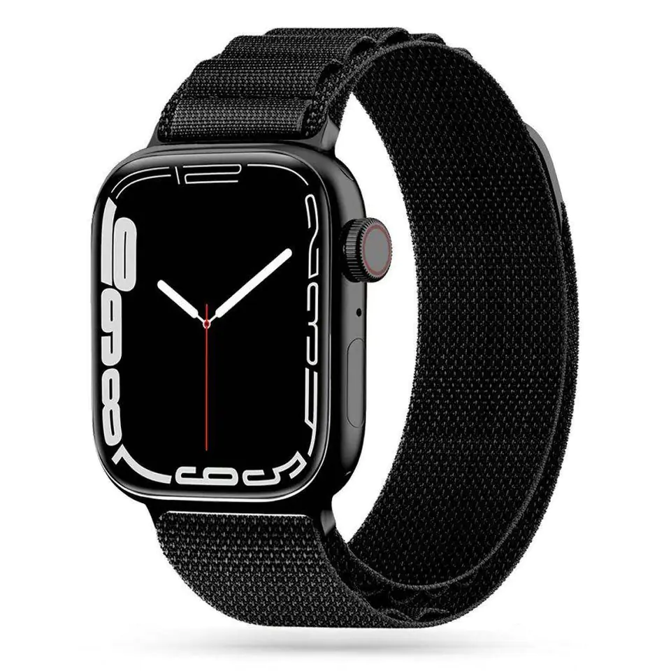 ⁨Pasek do APPLE WATCH 4 / 5 / 6 / 7 / 8 / SE / ULTRA (42 / 44 / 45 / 49 MM) Tech-Protect Nylon Pro czarne⁩ w sklepie Wasserman.eu