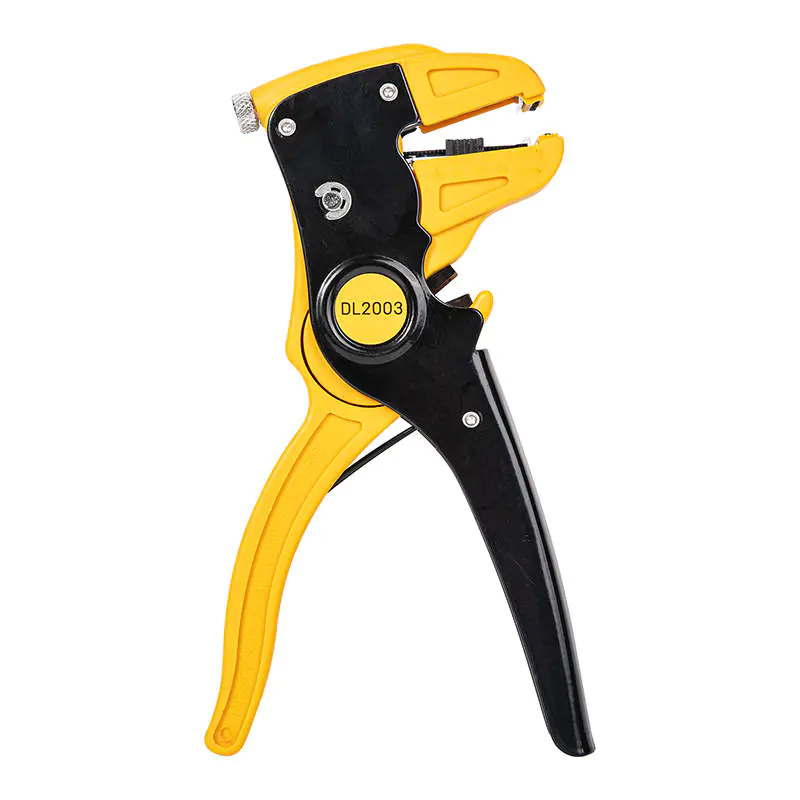 ⁨Ściągacz izolacji Deli Tools EDL2003, 165mm (czarno-żółty)⁩ w sklepie Wasserman.eu