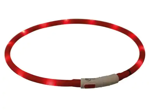 ⁨Trixie Opaska LED USB silikonowa XS-XL 70/1cm czerwona⁩ w sklepie Wasserman.eu