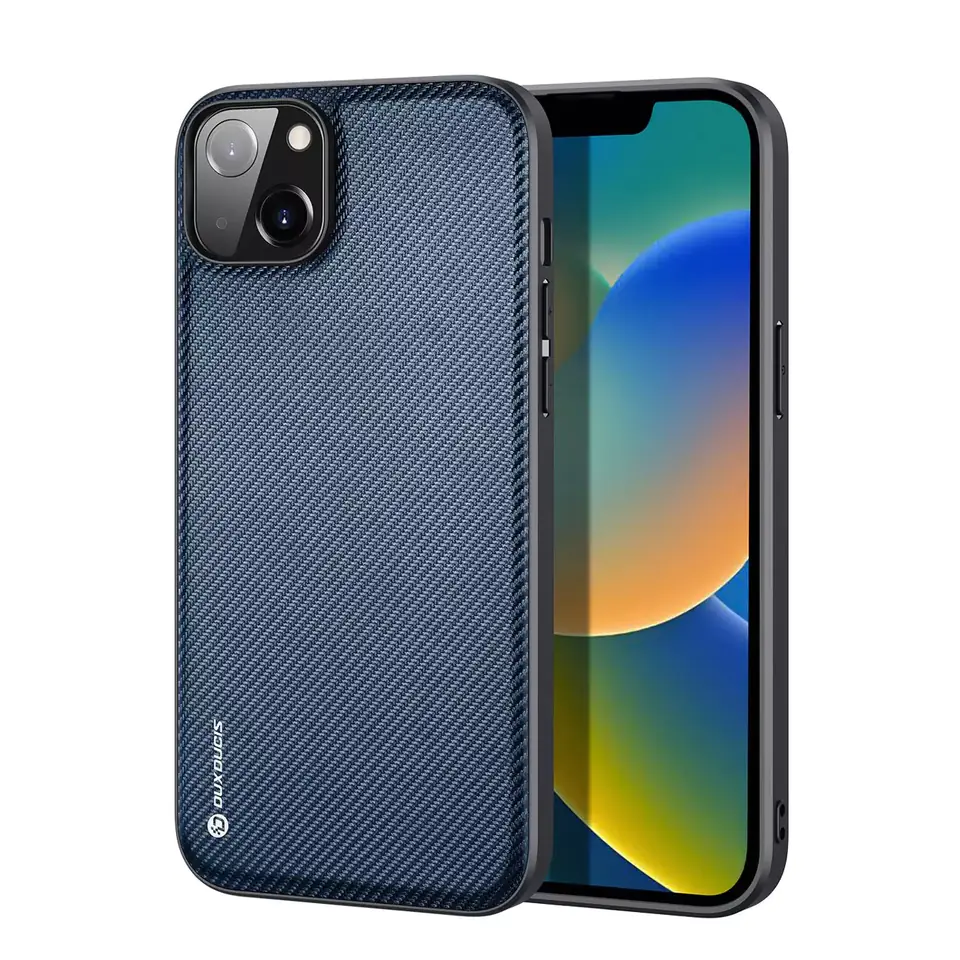 ⁨Dux Ducis Fino case covered with nylon material iPhone 14 Plus blue⁩ at Wasserman.eu