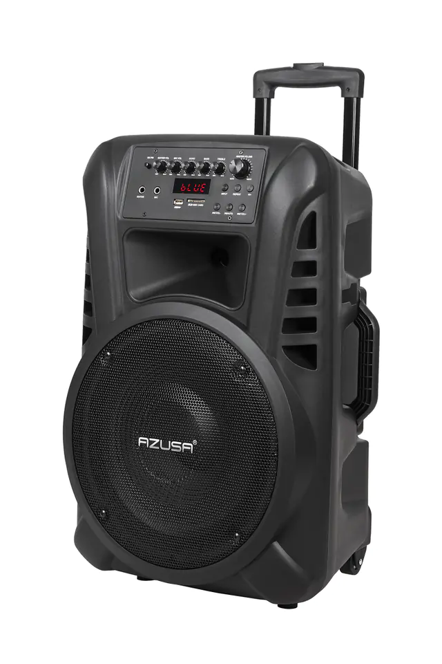 ⁨Kolumna aktywna ( z 2 mikrofonami bezprzewodowymi, SD, Bluetooth, USB) 12" 40W⁩ w sklepie Wasserman.eu