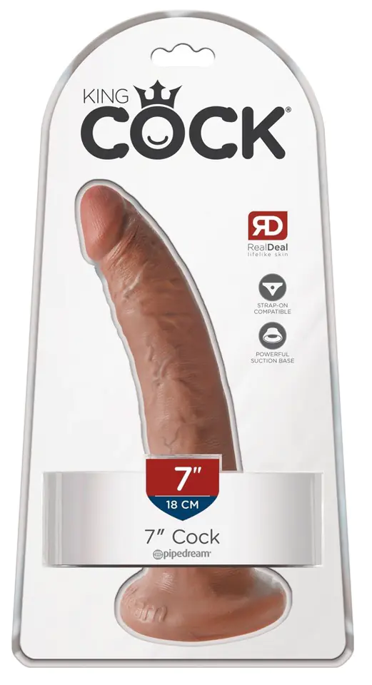 ⁨Dildo z przyssawką 18 cm King Cock⁩ w sklepie Wasserman.eu