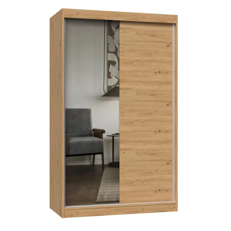 ⁨IGA 120 WARDROBE WITH 1 MIRROR - ARTISAN OAK⁩ at Wasserman.eu