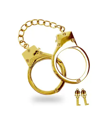 ⁨Taboom Gold Plated BDSM Handcuffs⁩ at Wasserman.eu