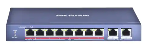 ⁨Przełącznik HIKVISION DS-3E0310HP-E 2x 10/100/1000⁩ w sklepie Wasserman.eu