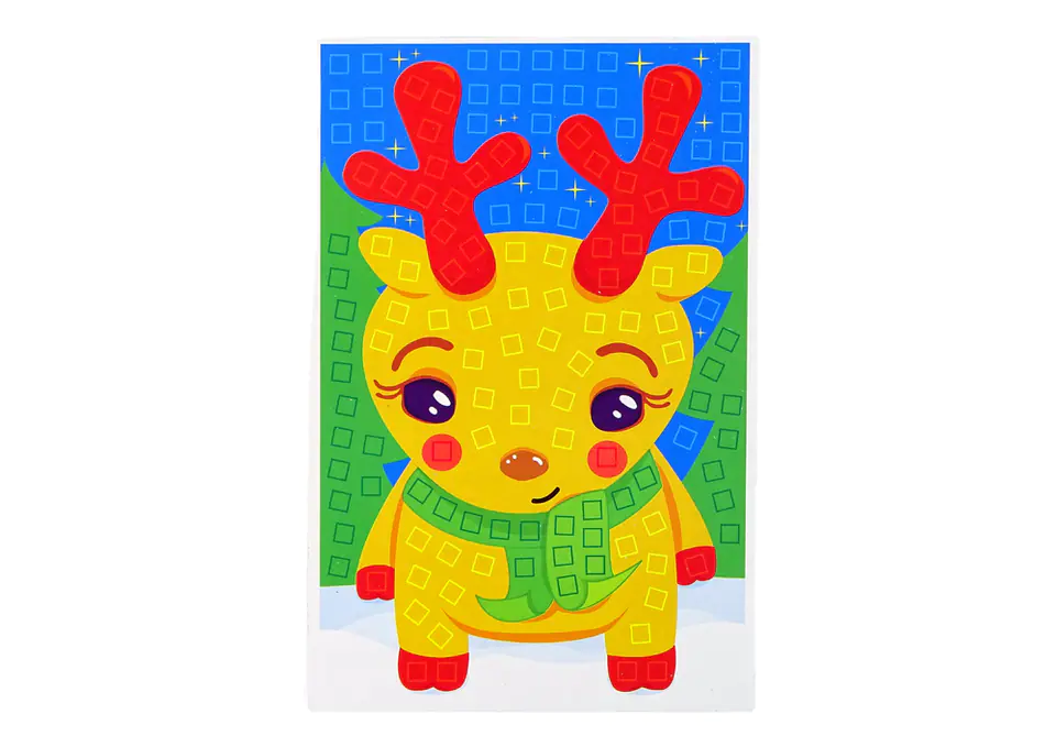 ⁨DIY Kit Colorful Mosaic Sacred Paper Reindeer⁩ at Wasserman.eu