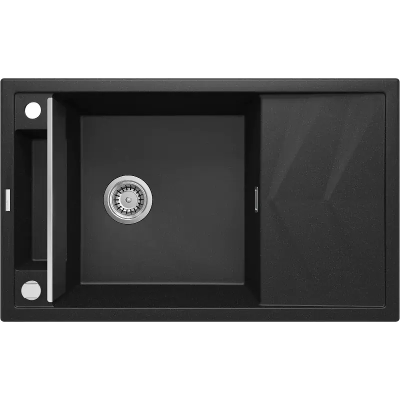 1-BOWL MAGNETIC GRANITE SINK WITH DRAINER DEANTE GRAPHITE METALLIC MAGNETIC at Wasserman.eu
