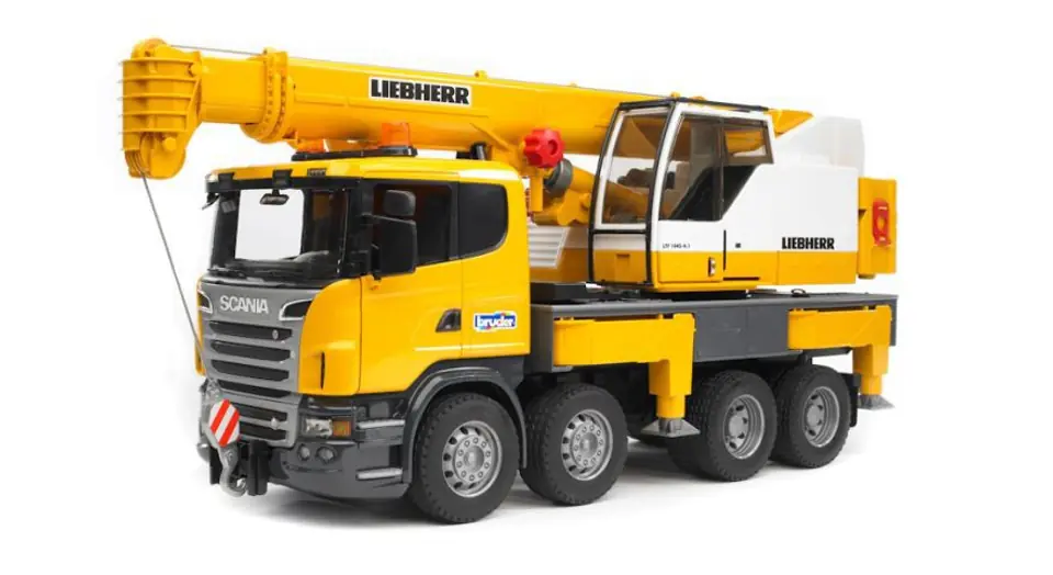 ⁨Scania R Dźwig z modułem sygnalizacyjnym 03570 BRUDER⁩ w sklepie Wasserman.eu
