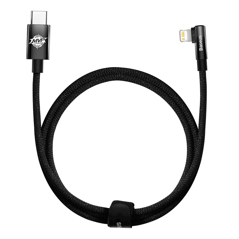 ⁨Kabel USB-C do Lightning Baseus MVP 20W 1m (czarny)⁩ w sklepie Wasserman.eu