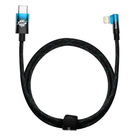 ⁨Kabel USB-C do Lightning Baseus MVP 20W 1m (czarno-niebieski)⁩ w sklepie Wasserman.eu