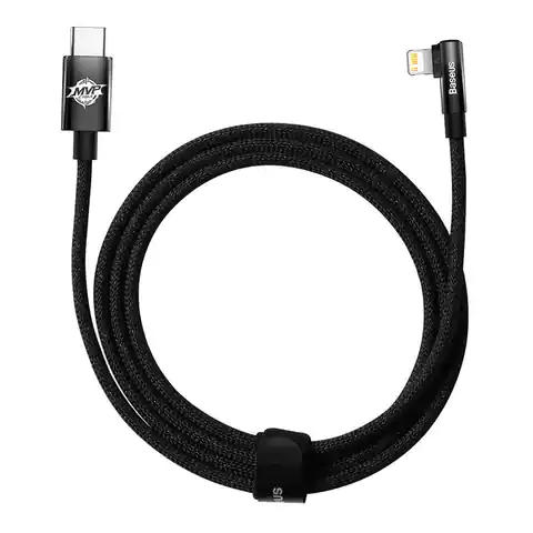⁨USB-C Cable for Lightning Baseus MVP 20W 2m (Black)⁩ at Wasserman.eu