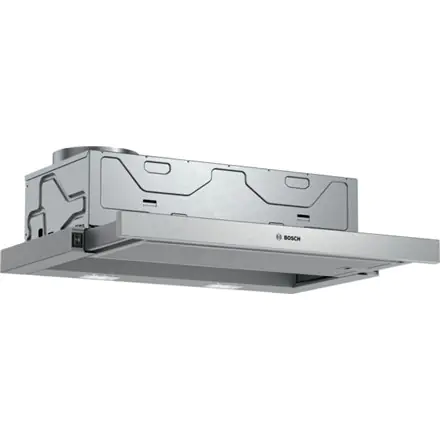 ⁨Bosch Hood DFM064W54 Series 2 Telescopic, Energy efficiency class B, Width 60 cm, 388 m³/h, Mechanical, Silver Metallic, LED, Ma⁩ at Wasserman.eu