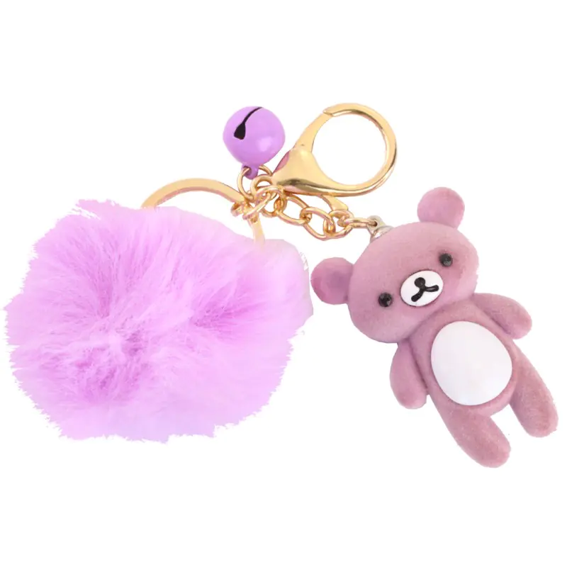 ⁨ECARLA Key ring Teddy bear with tin, purple⁩ at Wasserman.eu