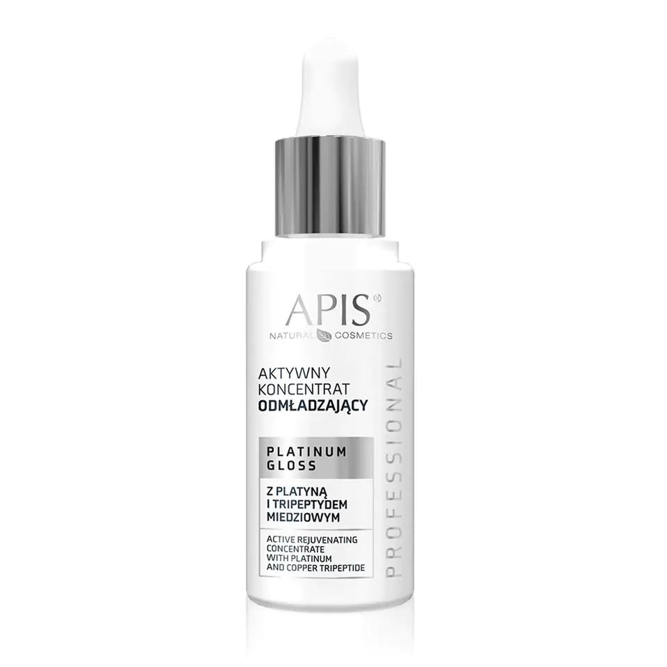 ⁨Apis platinum gloss active rejuvenating concentrate with platinum and copper tripeptide 30 ml⁩ at Wasserman.eu