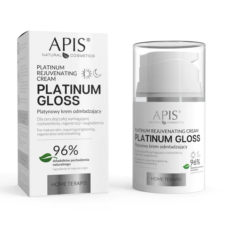 ⁨Apis home terapis platinum gloss platynowy krem odmładzający 50 ml⁩ w sklepie Wasserman.eu