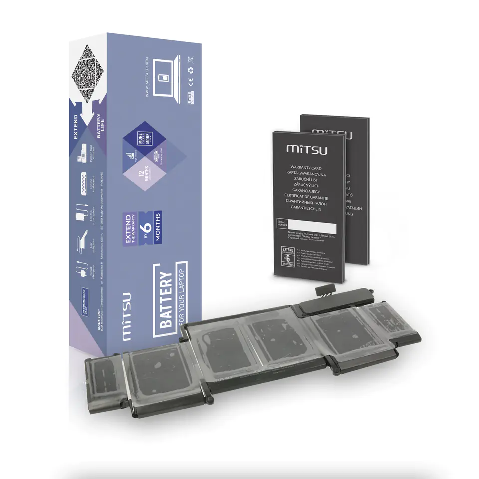 Bateria Mitsu do Apple MacBook Pro 13 A1502 w sklepie Wasserman.eu