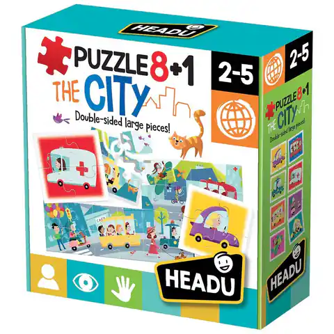 ⁨Puzzle HEADU 8 plus 1 City⁩ at Wasserman.eu