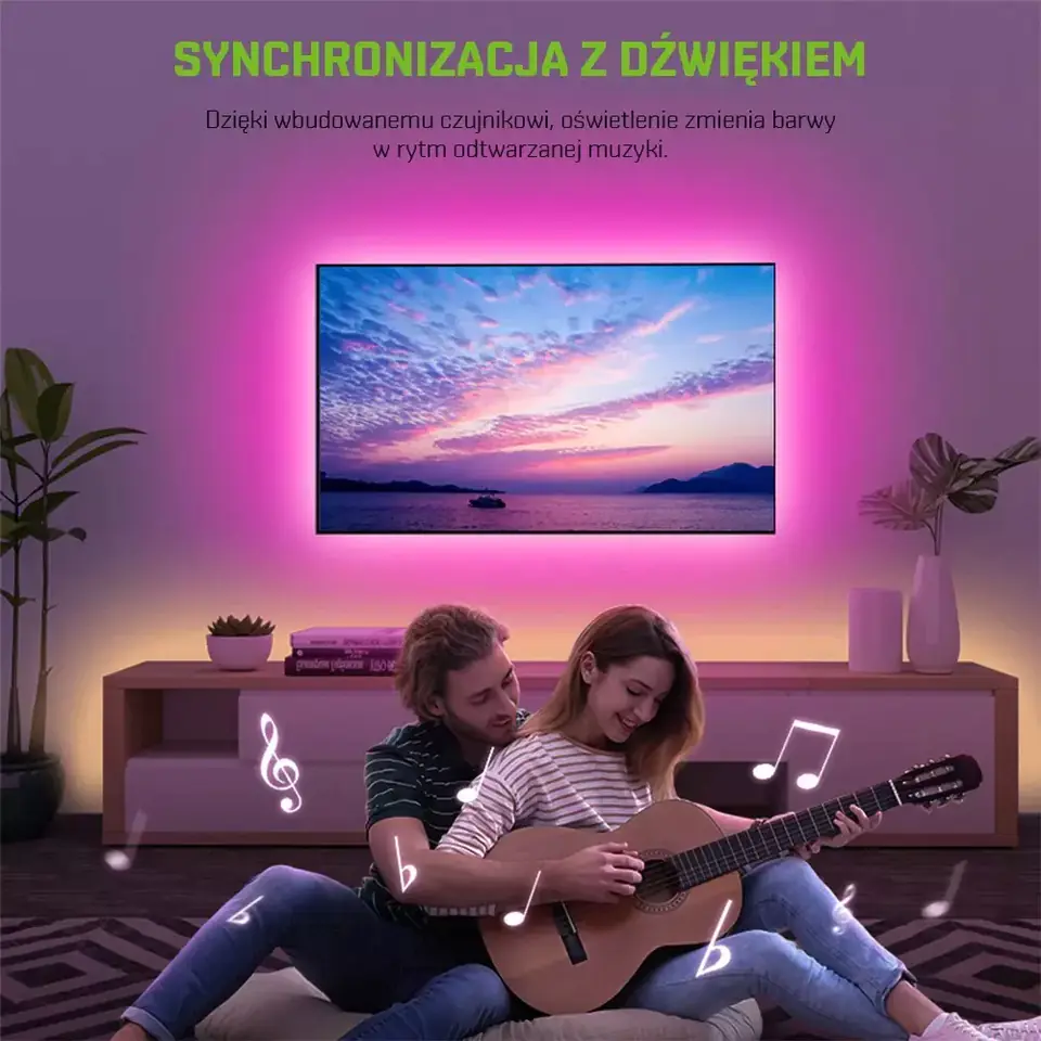 ⁨GOSUND Inteligentna taśma LED RGB SL2 500cm⁩ w sklepie Wasserman.eu