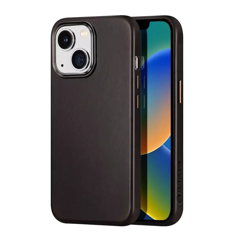 ⁨Dux Ducis Naples etui do iPhone 14 Plus skórzany pokrowiec (kompatybilny z MagSafe) ciemnobrązowy⁩ w sklepie Wasserman.eu
