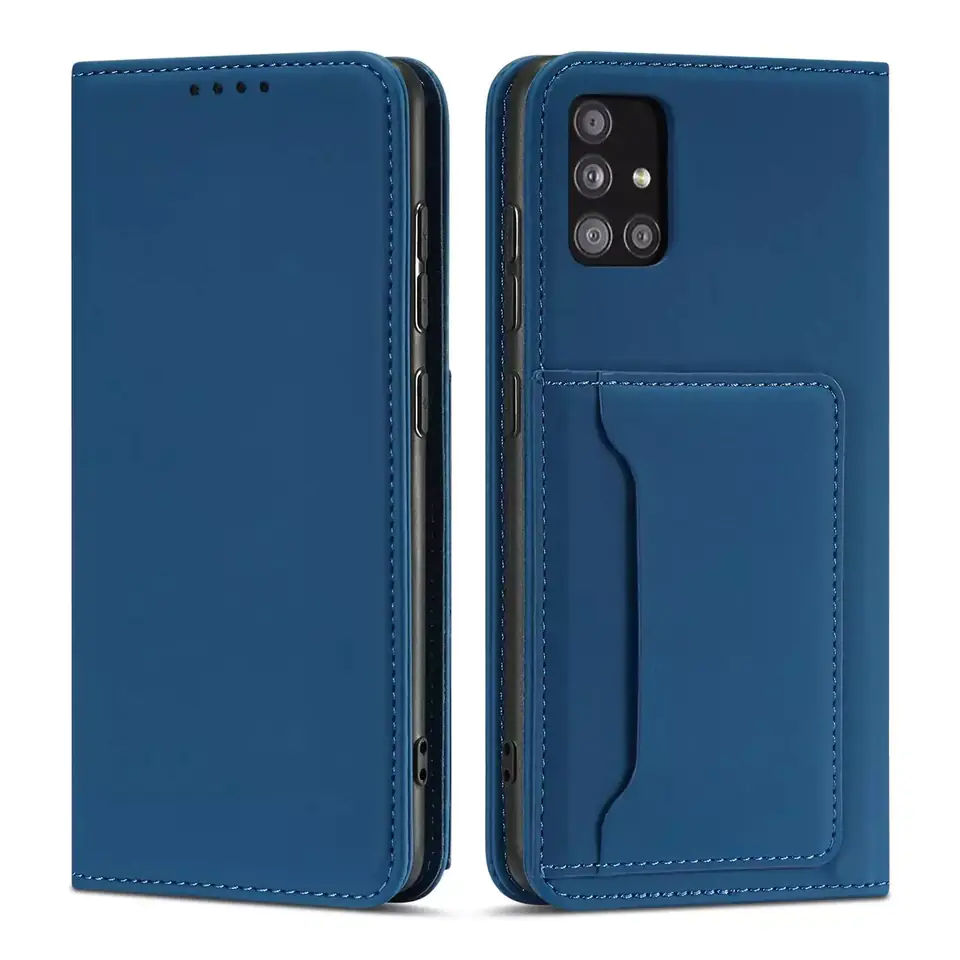 ⁨Magnet Card Case Case for Xiaomi Redmi Note 11 Pro Card Wallet Holder Stand Blue⁩ at Wasserman.eu