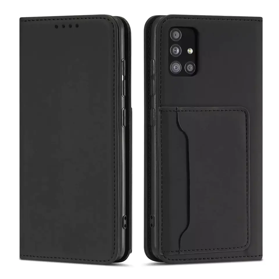 ⁨Magnet Card Case etui do Xiaomi Redmi Note 11 Pro pokrowiec portfel na karty kartę podstawka czarny⁩ w sklepie Wasserman.eu