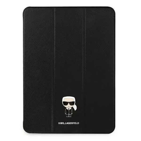 ⁨Karl Lagerfeld KLFC12OKMK iPad 12.9" Pro 2021 Book Cover black/black Saffiano Karl Iconic⁩ at Wasserman.eu