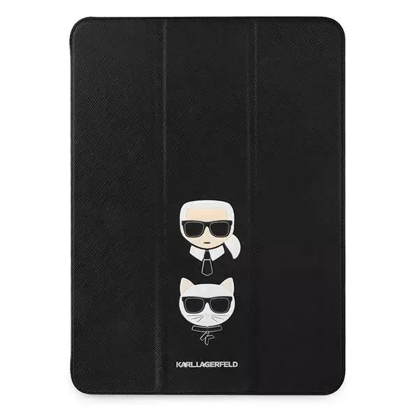 ⁨Karl Lagerfeld KLFC12OKCK iPad 12.9" Pro 2021 Book Cover black/black Saffiano Karl &Choupette⁩ at Wasserman.eu