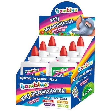 ⁨Bookbinding adhesive BAMBINO 250g. display (6pcs) St.Majewski⁩ at Wasserman.eu