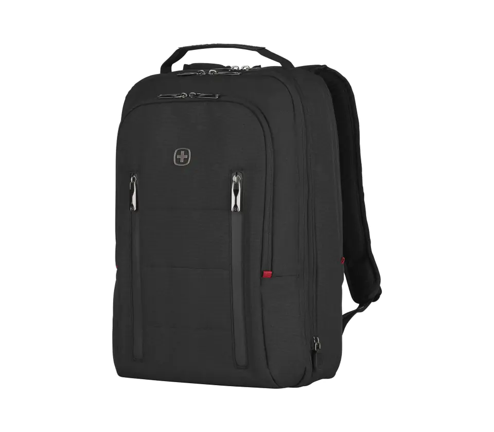 Wenger 606490 CITY TRAVELER 16" Travel Laptop Backpack Padded laptop compartment with Expandable Overnight Packing Compartment in Black {24 Litres} at Wasserman.eu