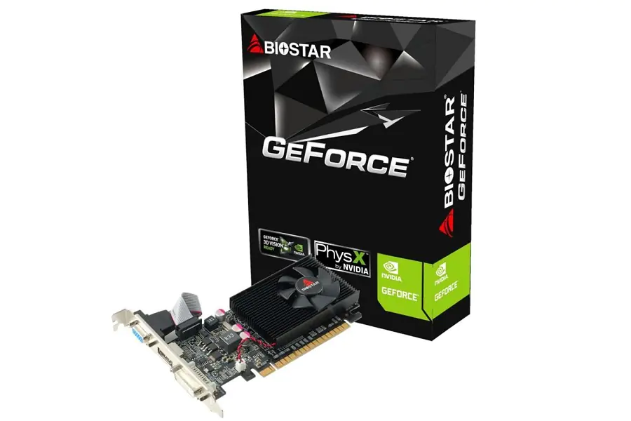 ⁨KARTA GRAFICZNA PCIE BIOSTAR GT730 4096GDDR3/128b HDMI/DVI/D-SUB⁩ at Wasserman.eu