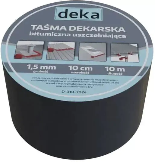 ⁨TAŚMA USZCZELNIAJĄCA DEKARSKA ALUBUTYL 10CM*10MB CZARNY⁩ w sklepie Wasserman.eu