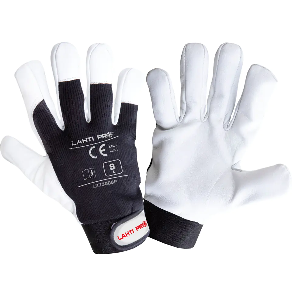 ⁨Goatskin gloves. black L273008P, card, "8", CE,Lahti⁩ at Wasserman.eu