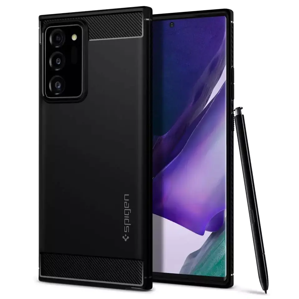 ⁨Spigen rugged armor galaxy note 20 ultra matte black⁩ at Wasserman.eu