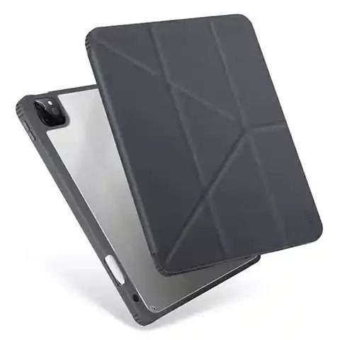 ⁨UNIQ etui Moven iPad Pro 12,9" (2021) Antimicrobial szary/charcoal grey⁩ w sklepie Wasserman.eu