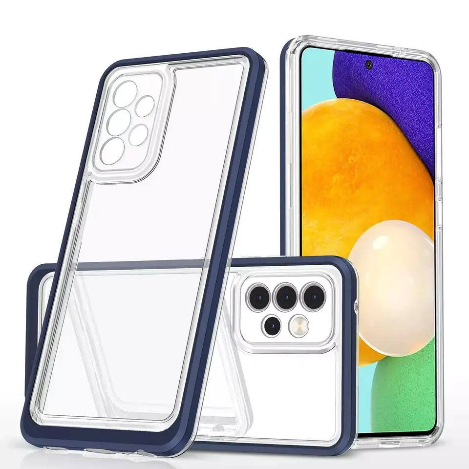 ⁨Clear 3in1 etui do Samsung Galaxy A73 żelowy pokrowiec z ramką niebieski⁩ w sklepie Wasserman.eu