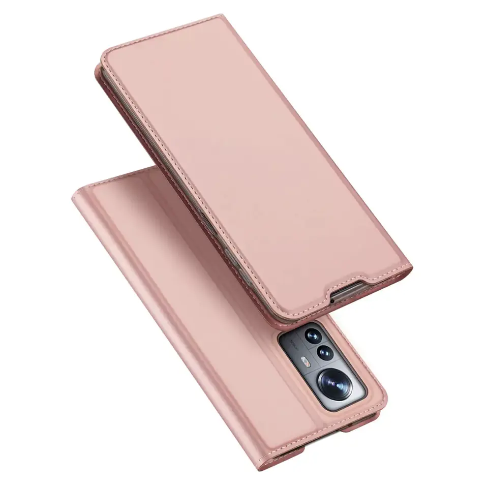 ⁨Dux Ducis Skin Pro kabura etui pokrowiec z klapką Xiaomi 12 Pro różowy⁩ w sklepie Wasserman.eu