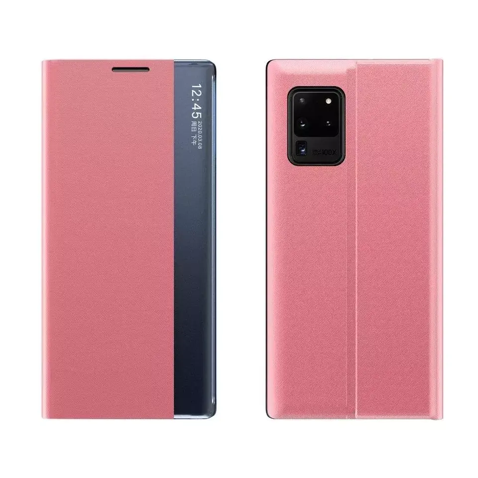 ⁨New Sleep Case pokrowiec etui z klapką z funkcją podstawki Samsung Galaxy A73 różowy⁩ w sklepie Wasserman.eu