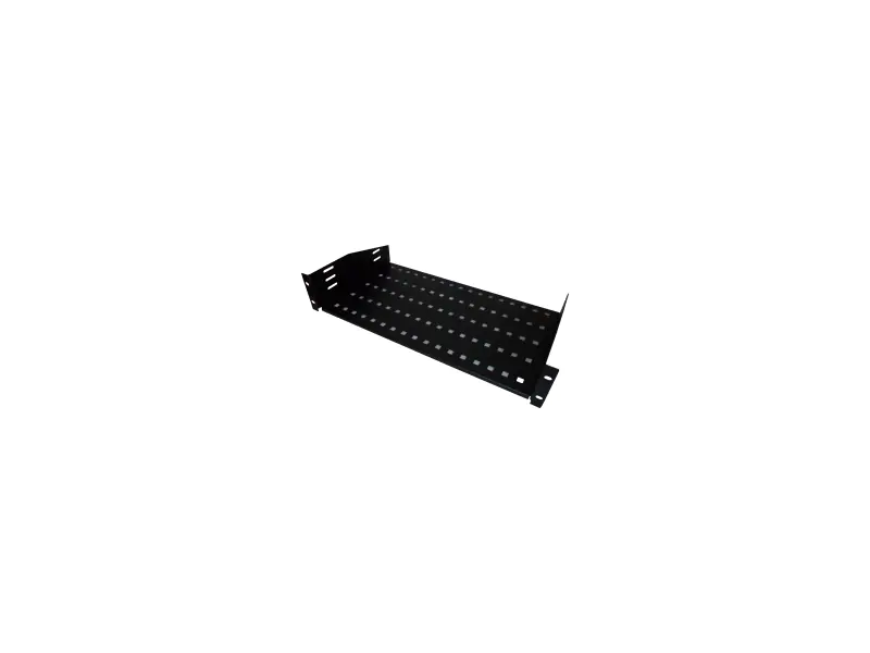 ⁨Fixed shelf 19" 2U depth 350mm, black, 2 mounting points ALANTEC - ALANTEC⁩ at Wasserman.eu