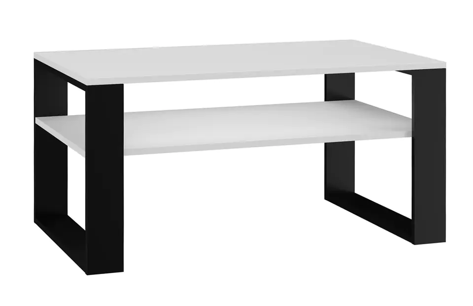 ⁨COFFEE TABLE BENCH MODERN 1P WHITE / BLACK⁩ at Wasserman.eu