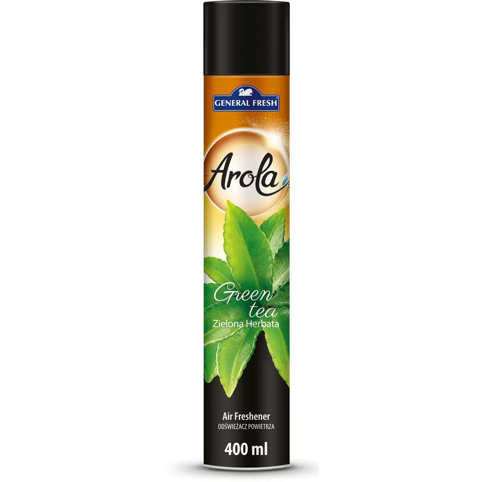 ⁨Odświeżacz powietrza AROLA Spray 400ml zielona HERBATA GENERAL FRESH⁩ w sklepie Wasserman.eu