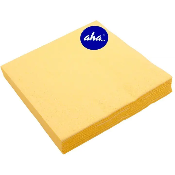 ⁨Serwetki dekoracyjne 33x33cm papierowe 20 sztuk 3 warstowe żółte AHA⁩ w sklepie Wasserman.eu
