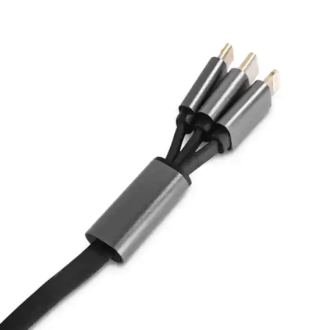 ⁨Kabel 3w1 USB-A > USB-C+Lightning+micro-USB 30cm⁩ w sklepie Wasserman.eu