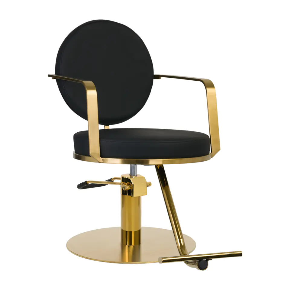 ⁨Gabbiano hairdresser's chair Arras gold black⁩ at Wasserman.eu