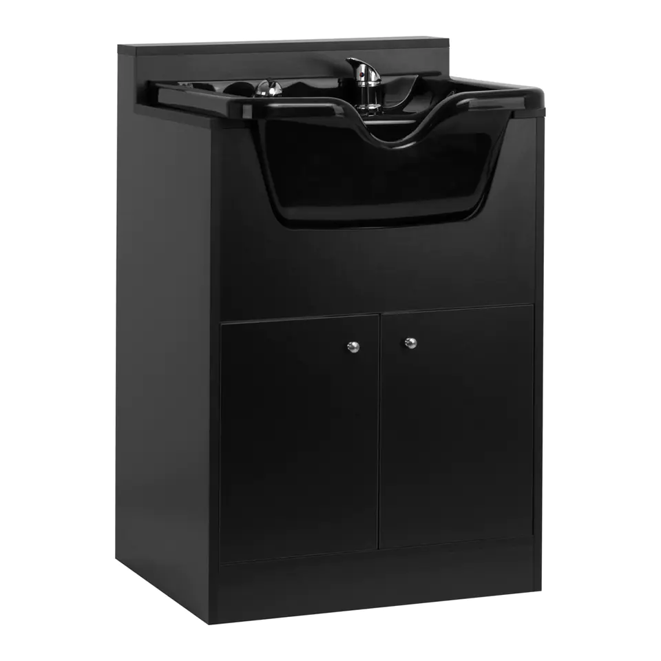 ⁨Gabbiano barber washing station BB06 black⁩ at Wasserman.eu