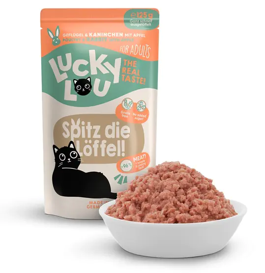⁨Lucky Lou Lifestage Adult Drób i królik saszetka 125g⁩ w sklepie Wasserman.eu