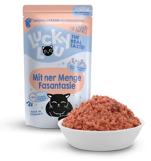 ⁨Lucky Lou Lifestage Adult Drób i bażant saszetka 125g⁩ w sklepie Wasserman.eu