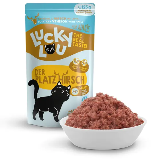 ⁨Lucky Lou Lifestage Adult Drób i jeleń saszetka 125g⁩ w sklepie Wasserman.eu