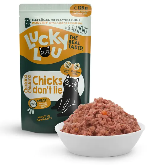 ⁨Lucky Lou Lifestage Senior Drób saszetka 125g⁩ w sklepie Wasserman.eu
