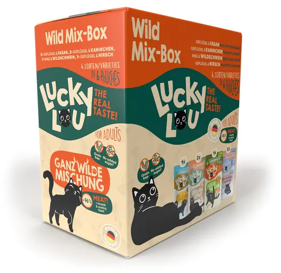 ⁨Lucky Lou Lifestage Adult Wild Mix-Box saszetki 6x125g⁩ w sklepie Wasserman.eu